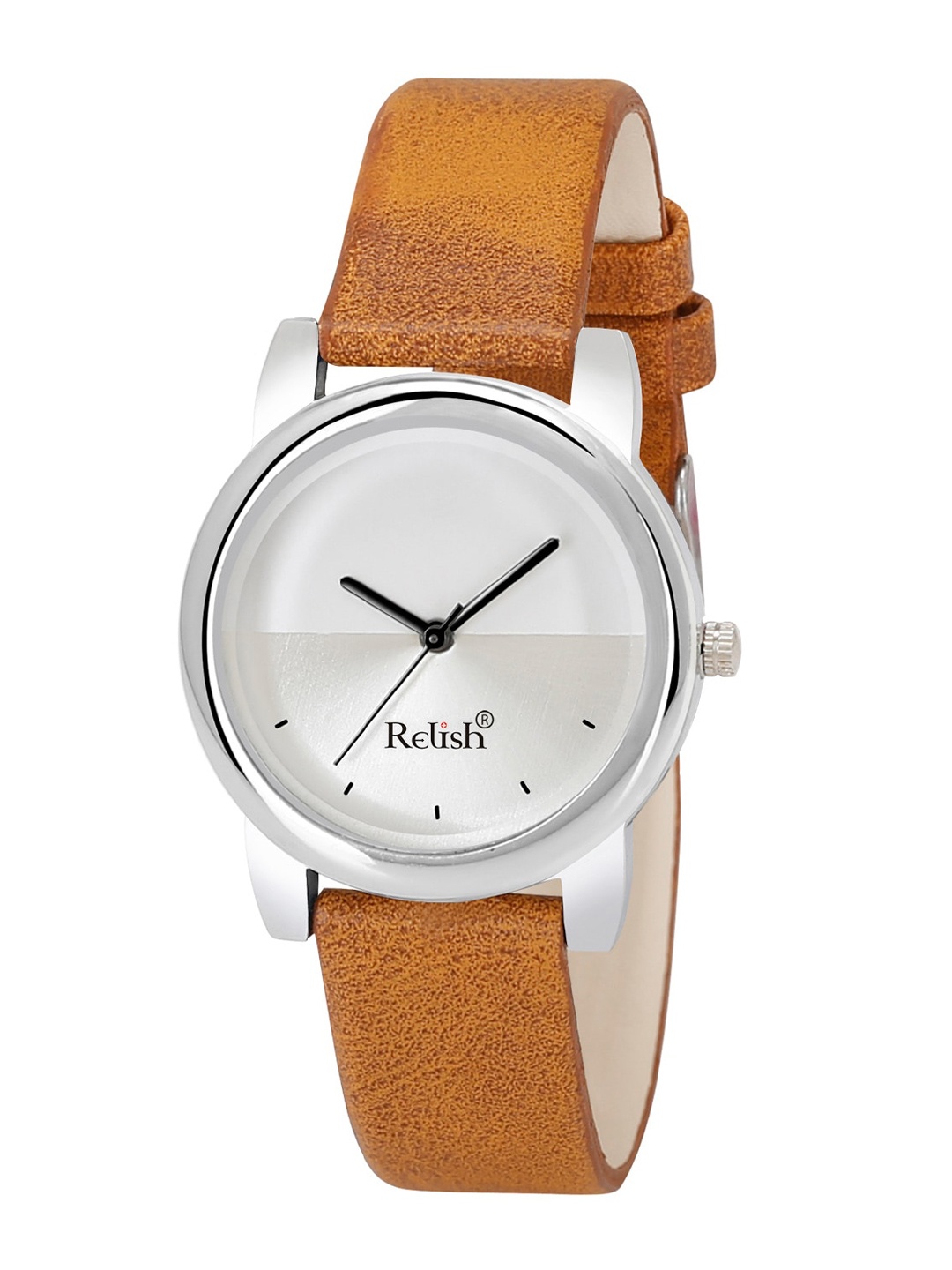 

Relish Women Silver-Toned Printed Dial & Mustard Yellow Straps Analogue Watch