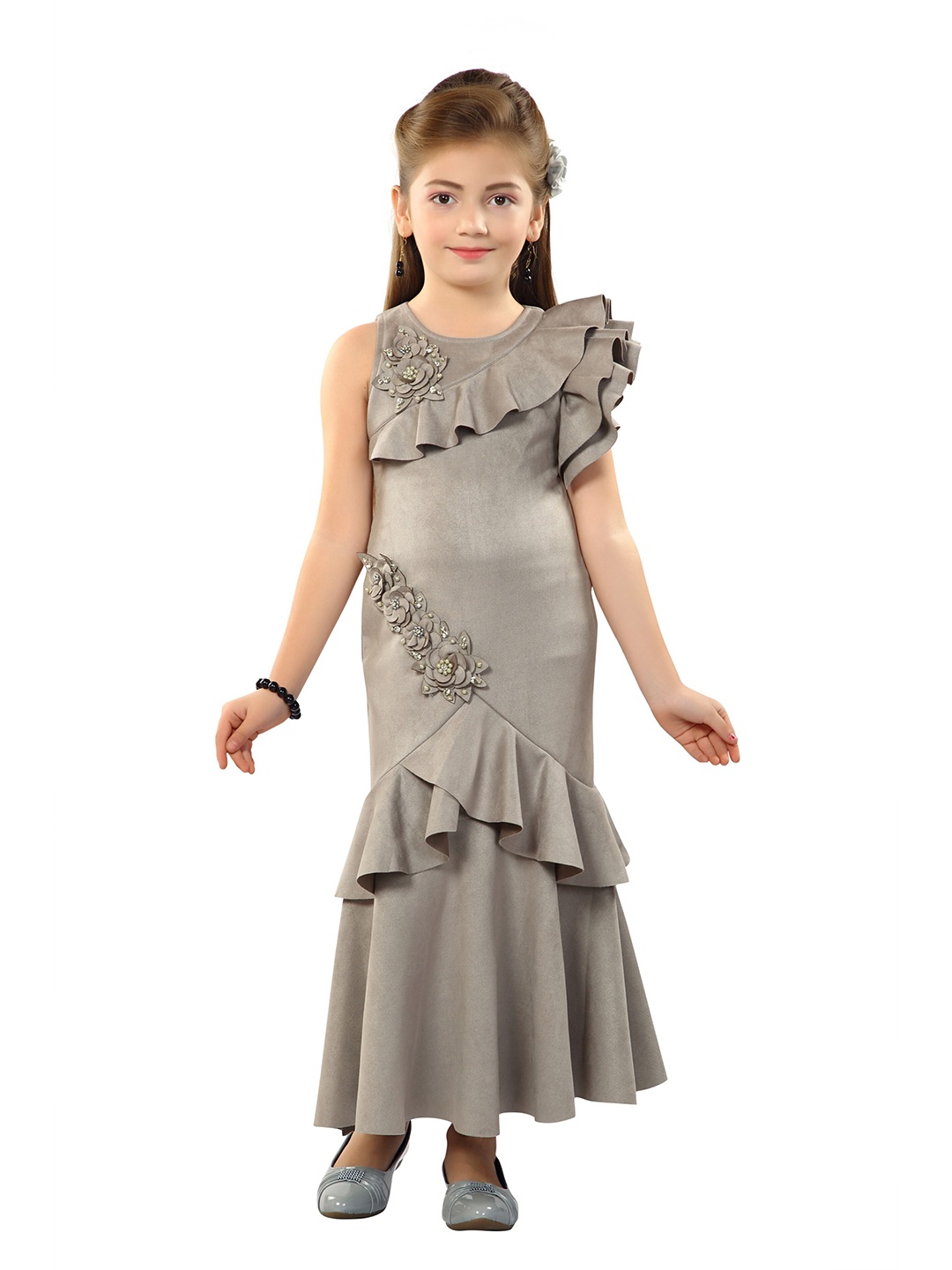 

Hunny Bunny Grey Embellished Maxi Dress