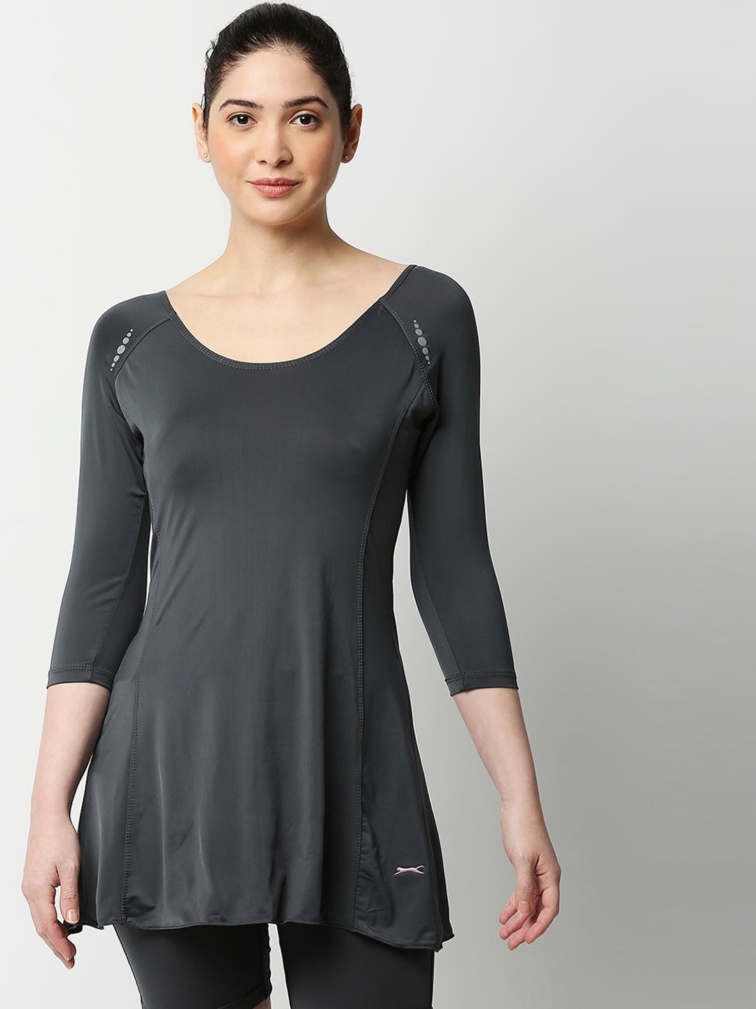 

Black Panther Women Grey Solid Swim Dress