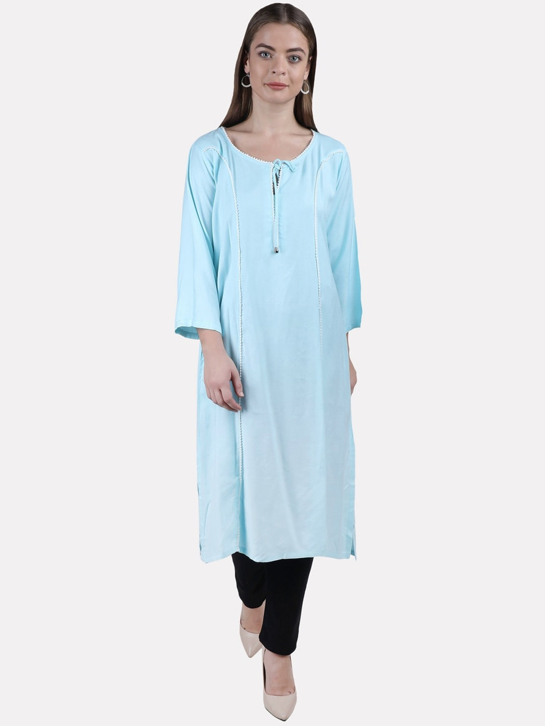 

KALINI Women Turquoise Blue Kurta