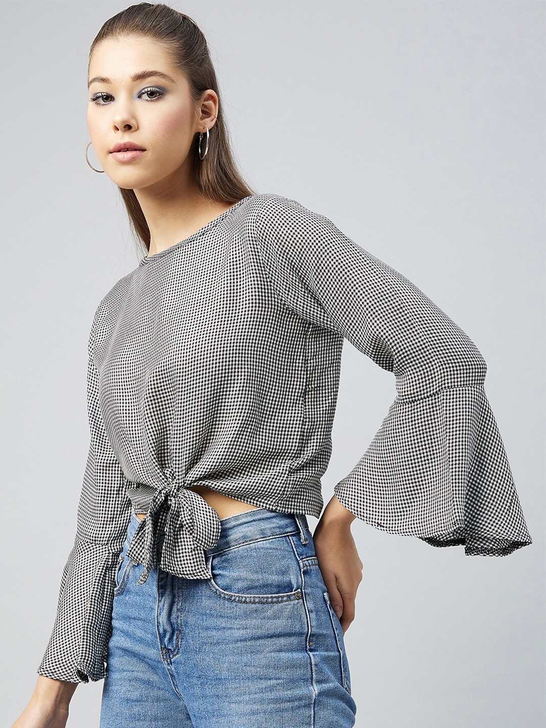 

CHIMPAAANZEE Black & White Striped Top