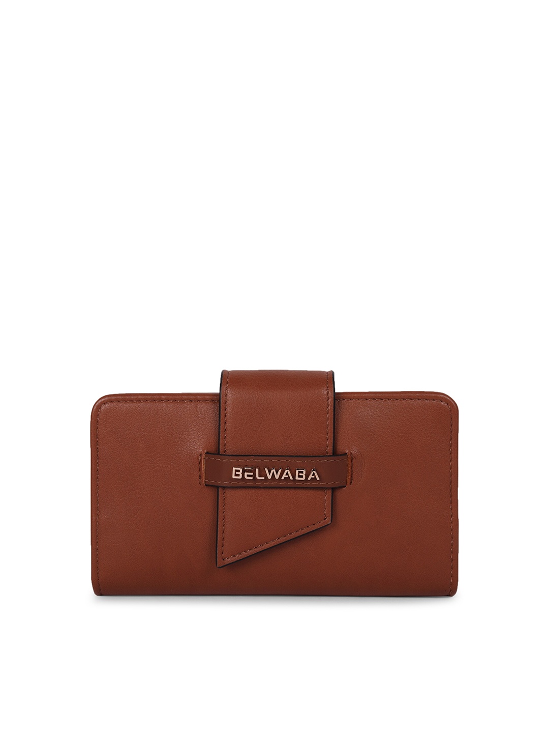 

Belwaba Women Camel Brown Two Fold Wallet