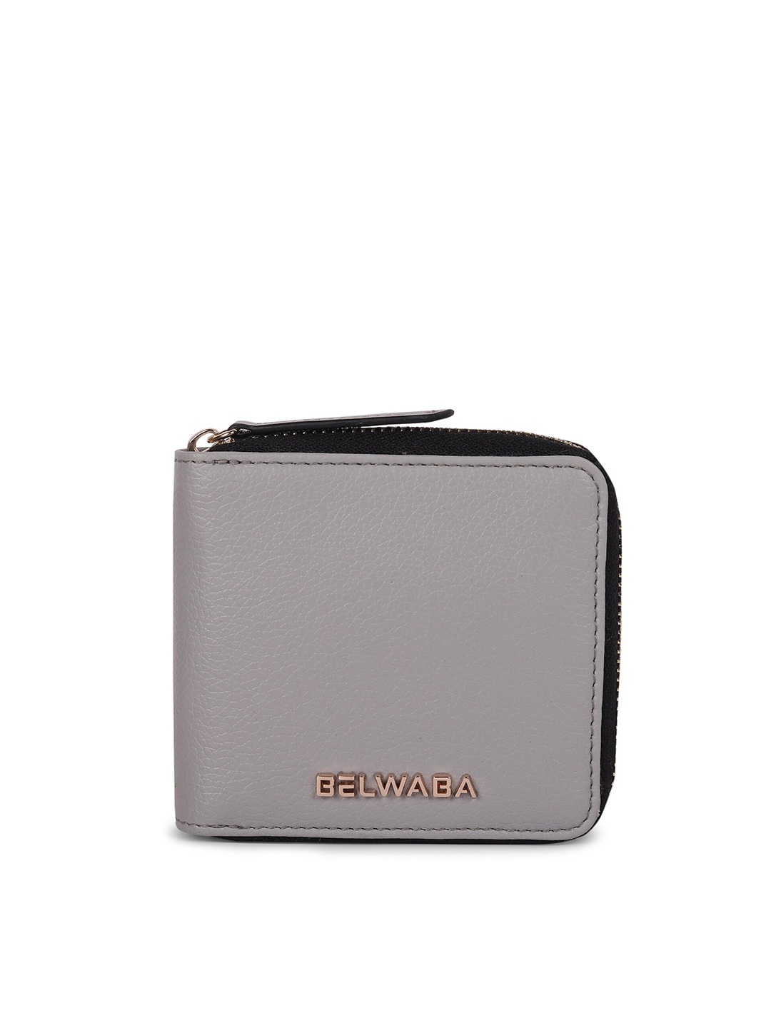 

Belwaba Women Grey PU Zip Around Wallet