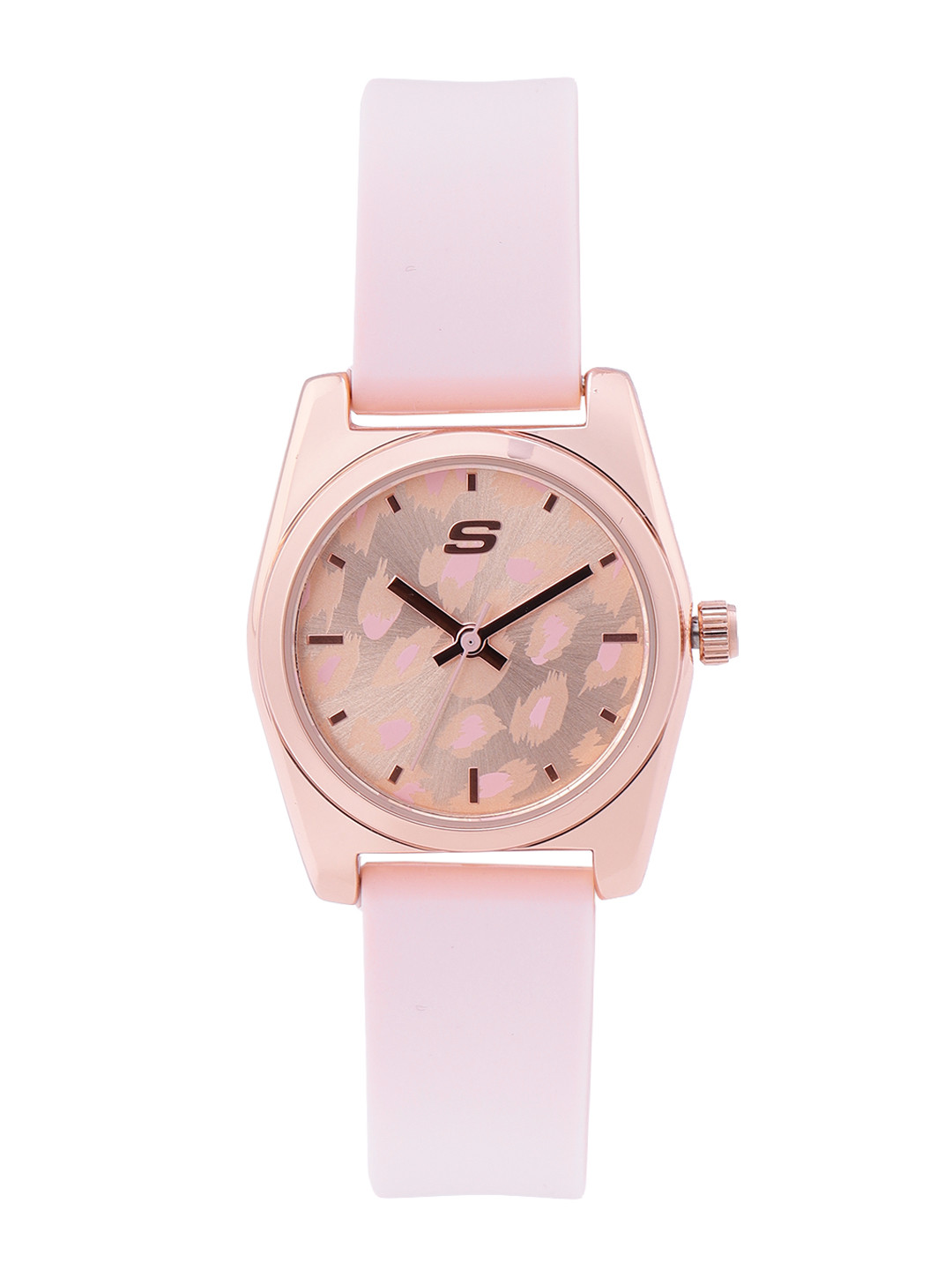 

Skechers Women Rose Gold-Toned Printed Dial & Pink Straps Shoup Analogue Watch SR6222