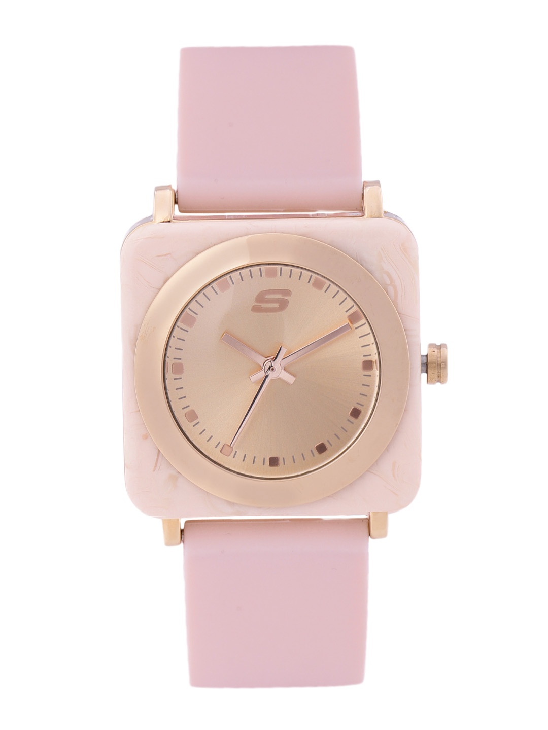 

Skechers Women Rose Gold-Toned Dial & Pink Straps Calabar Analogue Watch SR6209