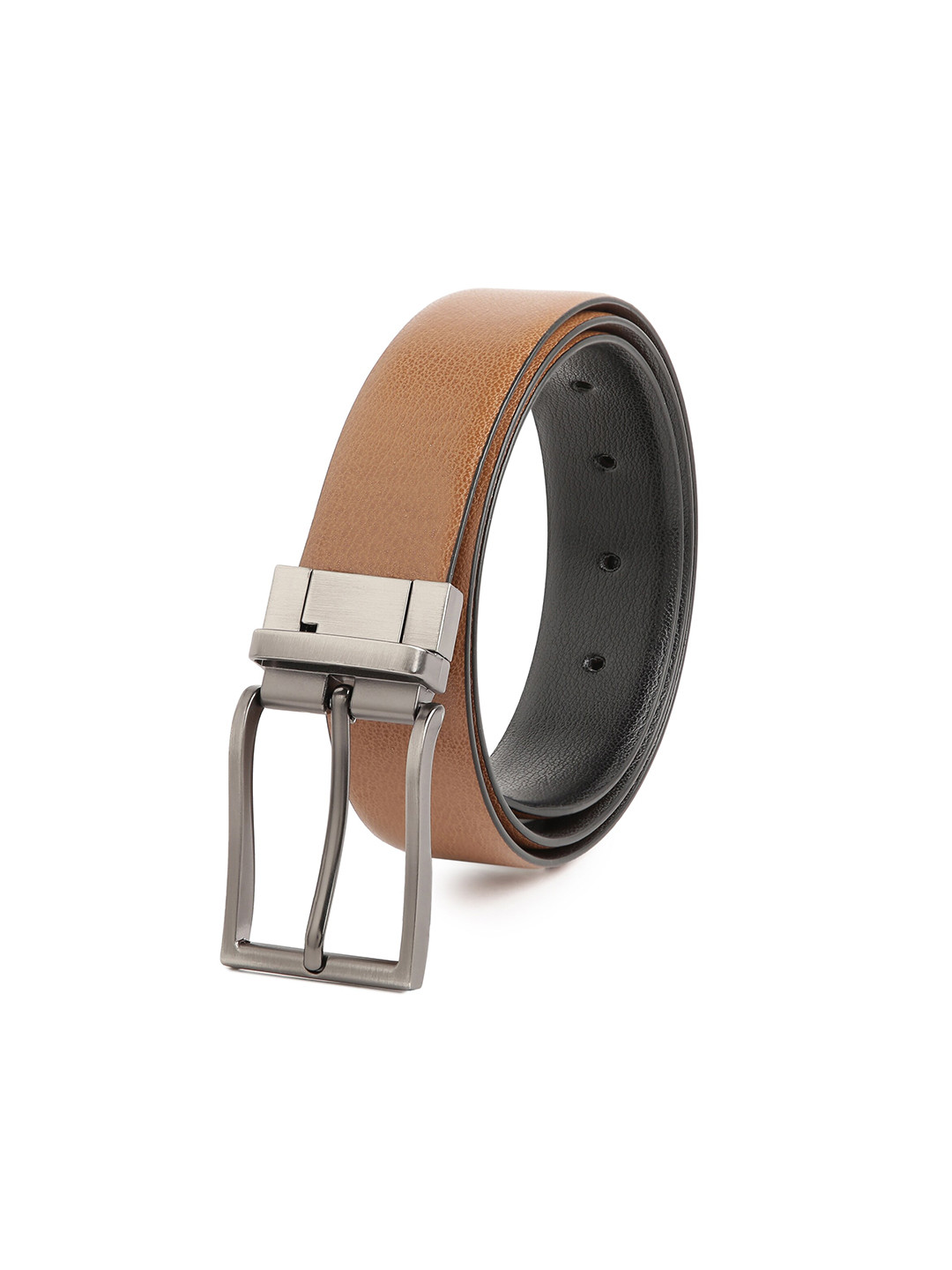

CRUSSET Men Tan PU Formal Belt