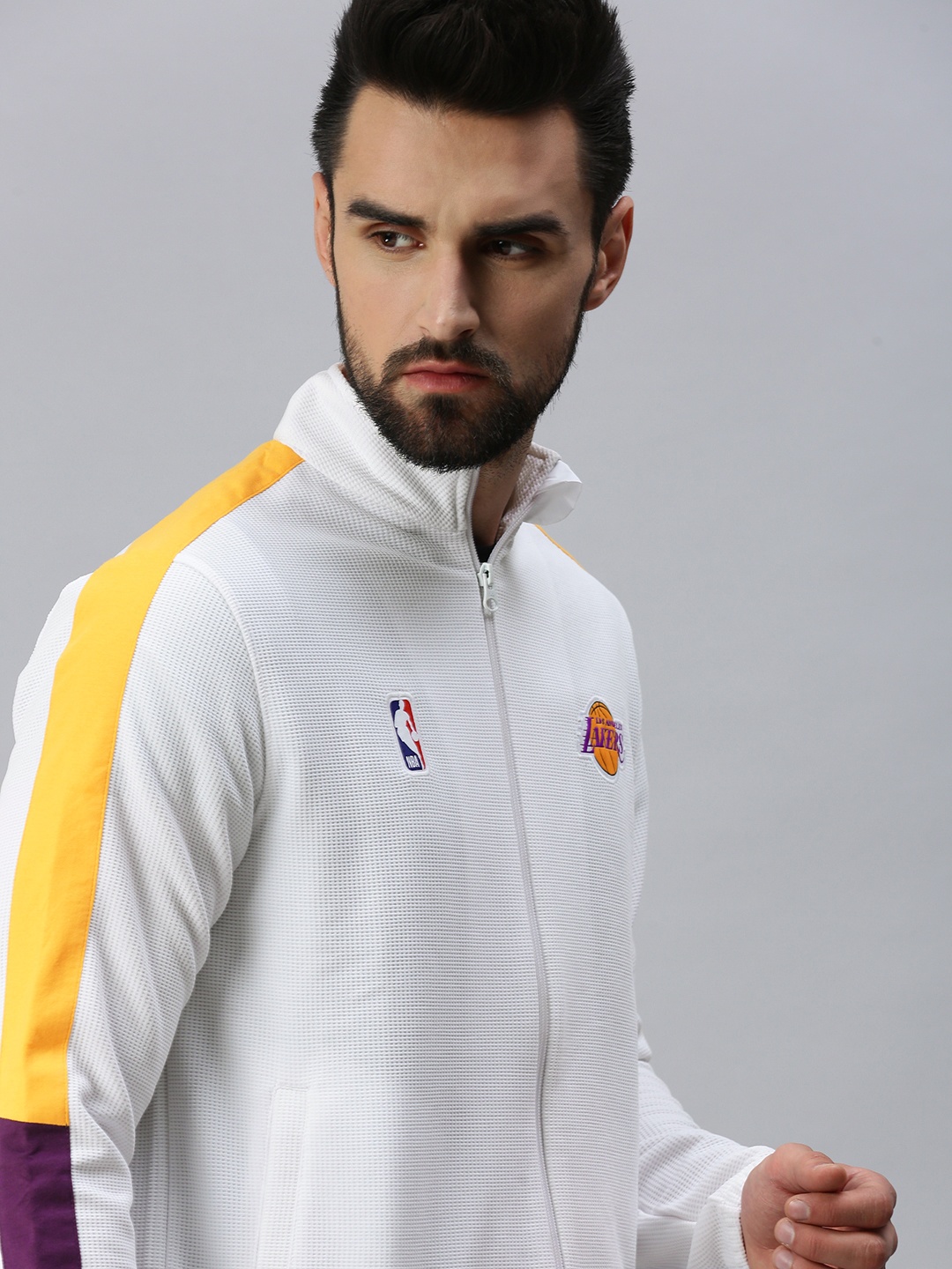 

NBA Men White Los Angeles Lakers Classic Track Jacket