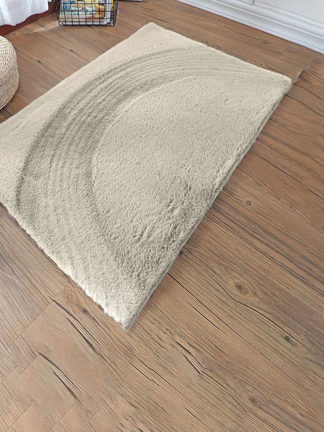 

LUXEHOME INTERNATIONAL Beige Solid Anti-Skid Doormat