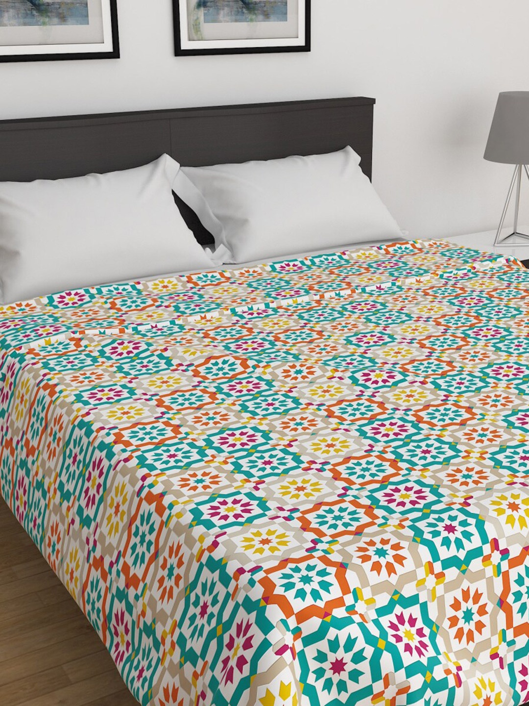 

Home Centre Multicolored Printed Durable Double Bed Dohar, Multi