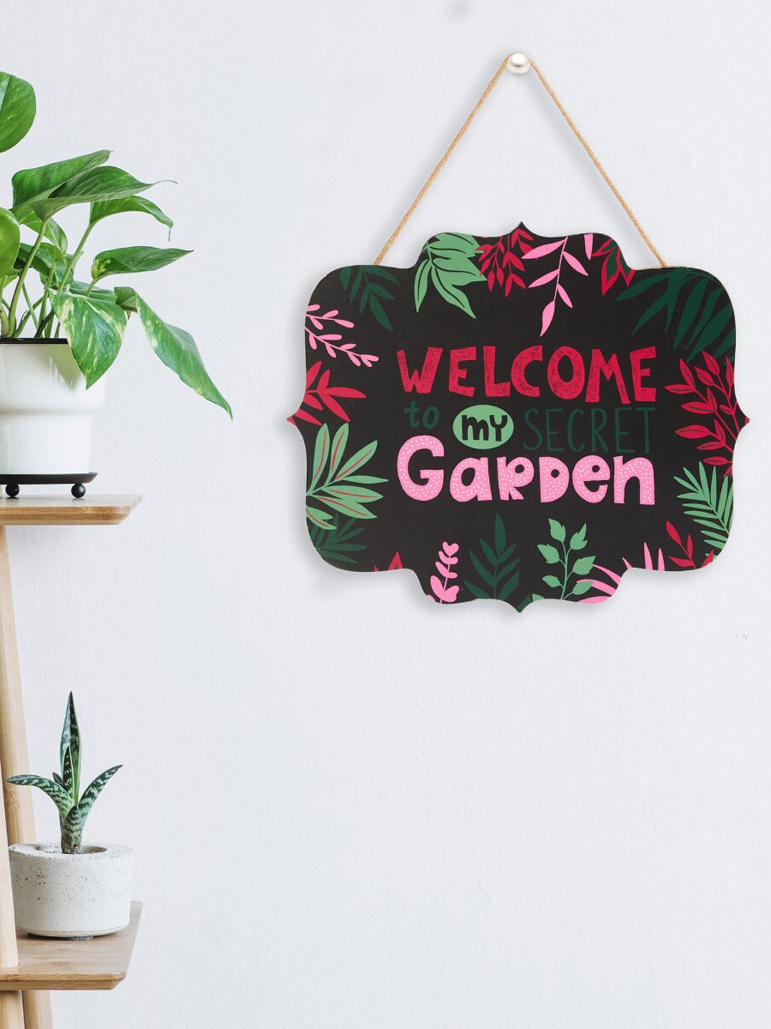 

Home Centre Black & Red Printed Wooden Wall Art