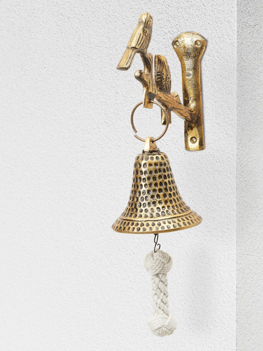 

Home Centre Gold Toned Textured Metal Door Bell