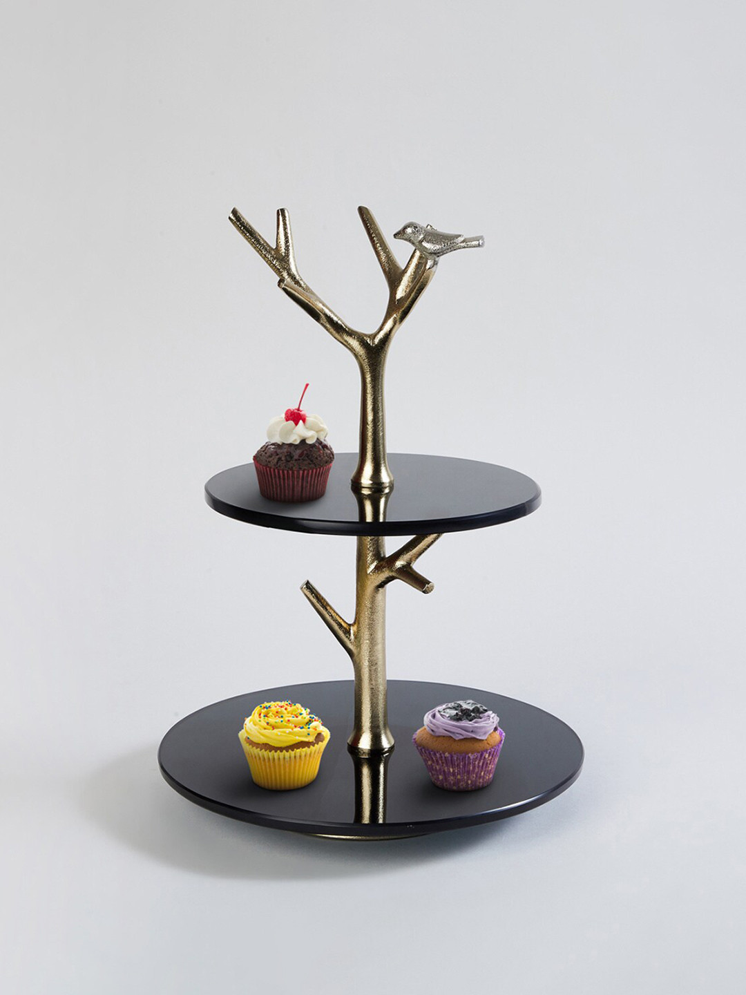 

Home Centre Black Solid Metal Cake Stand