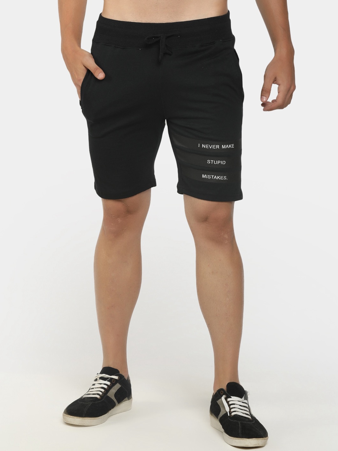 

V-Mart Men Black Solid Shorts