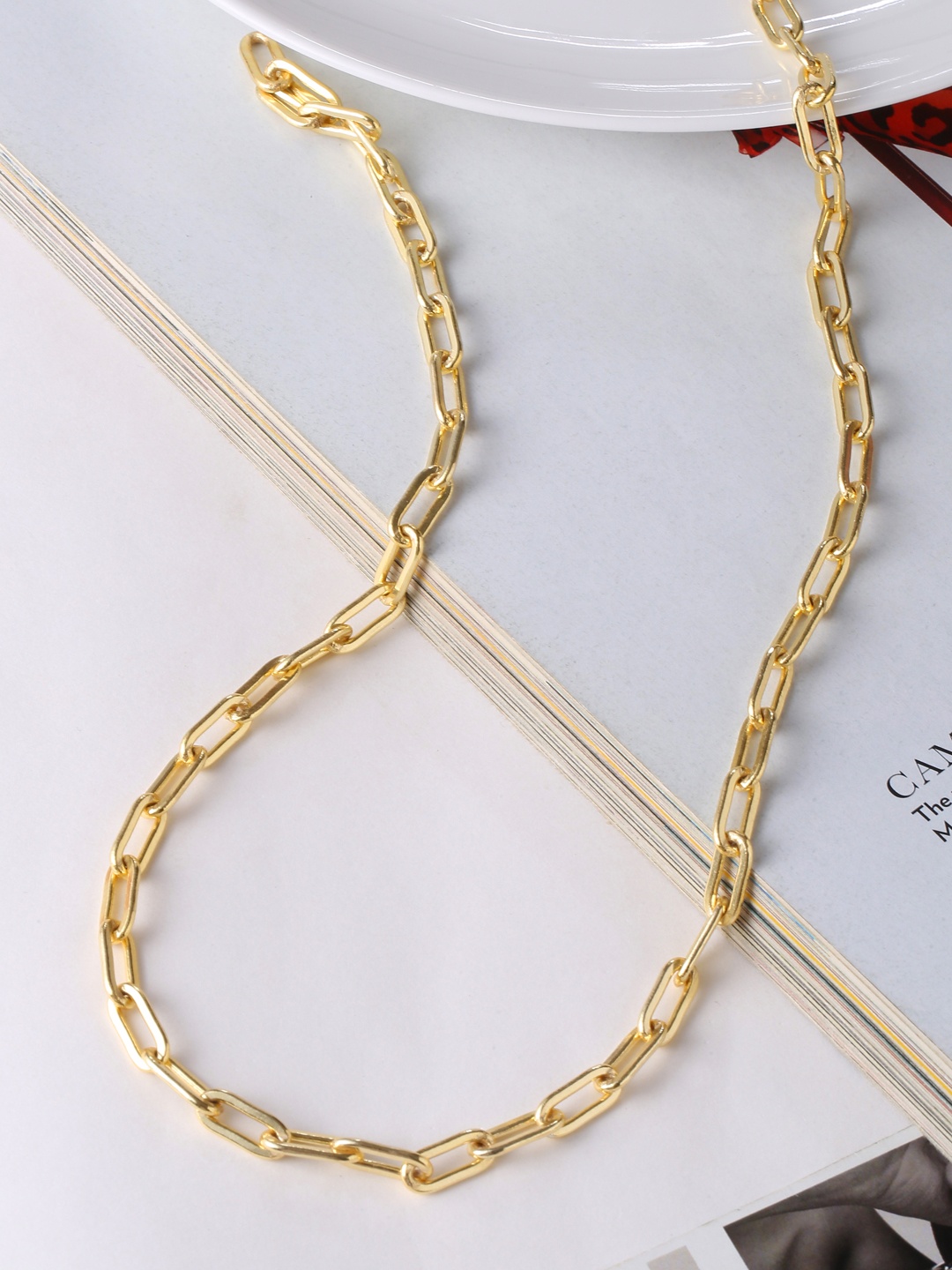 

Mitali Jain Gold-Toned Brass Gold-Plated Chain Necklace