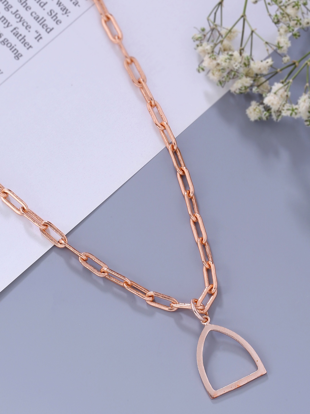 

Mitali Jain Rose Gold Brass Rose Gold-Plated Necklace