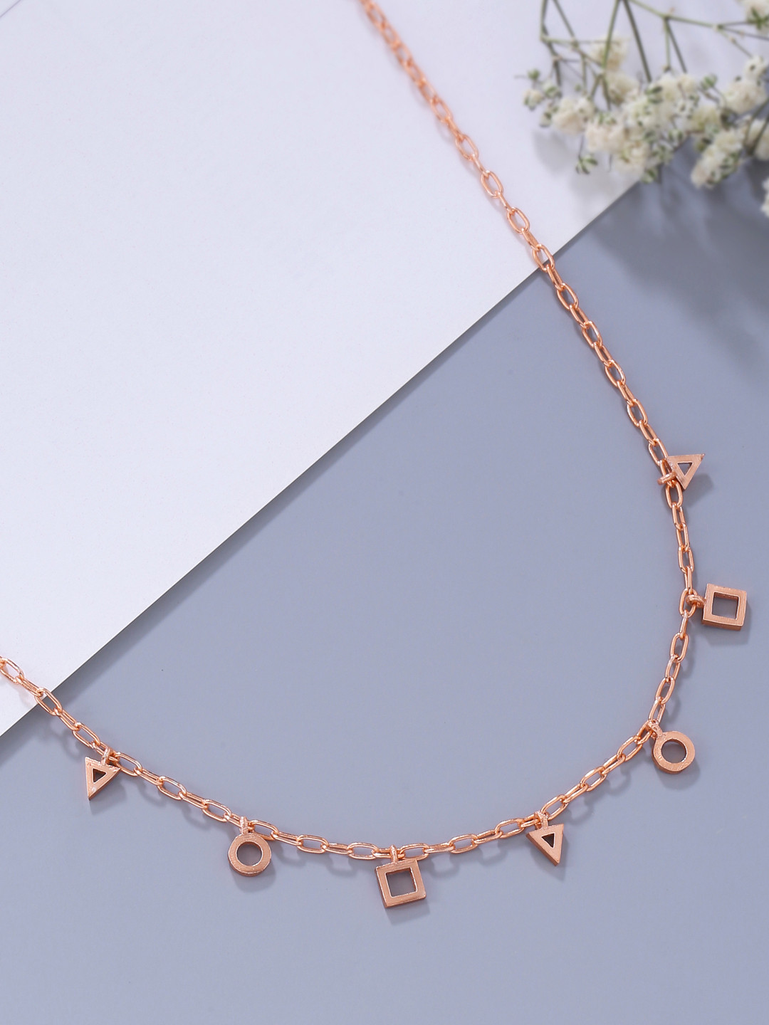 

Mitali Jain Rose Gold Brass Rose Gold-Plated Necklace