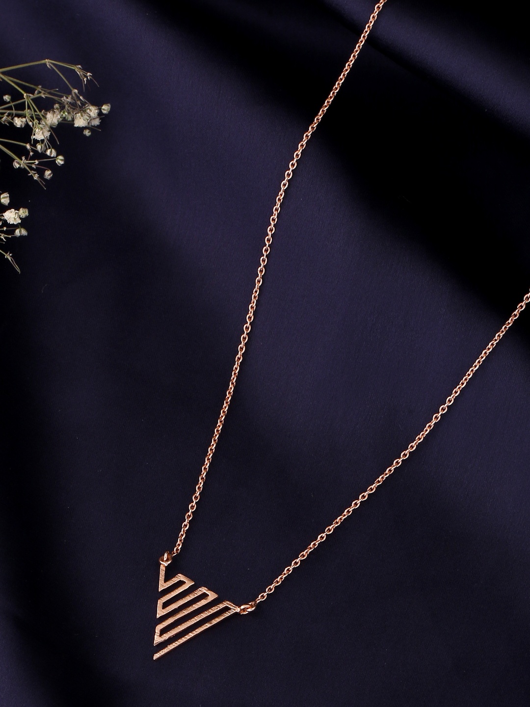 

Mitali Jain Rose Gold Brass Rose Gold-Plated Necklace