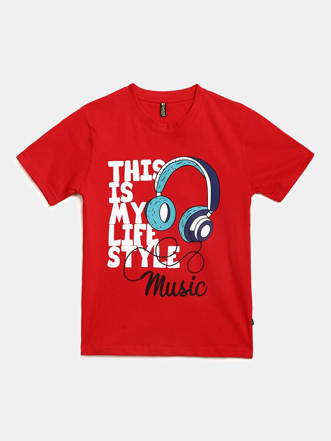 

V-Mart Kids Red Printed Cotton T-shirt