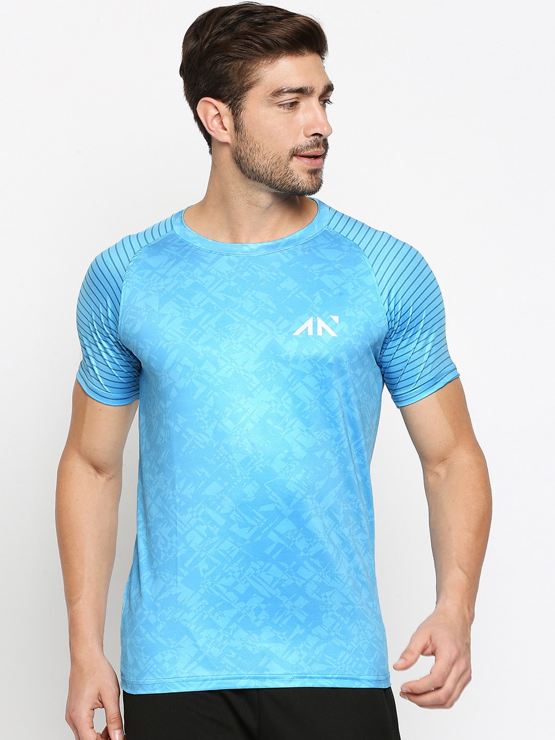 

AESTHETIC NATION Men Blue Dri-FIT Printed T-shirt