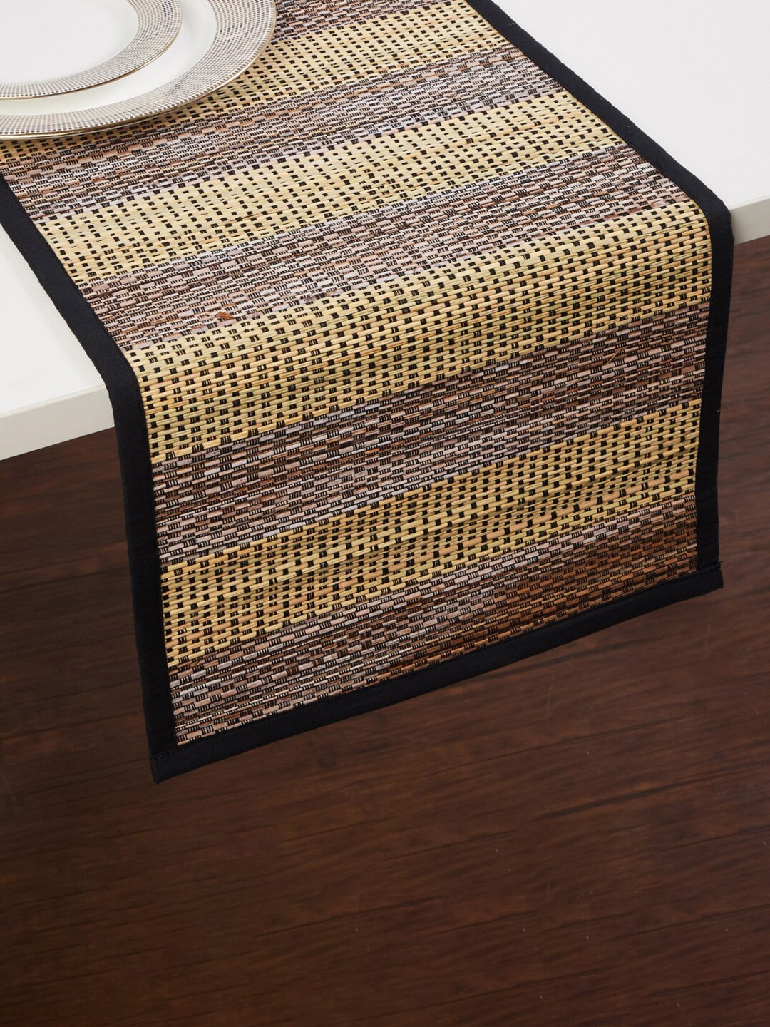 

Home Centre Beige & Black Arena Textured Table Runner
