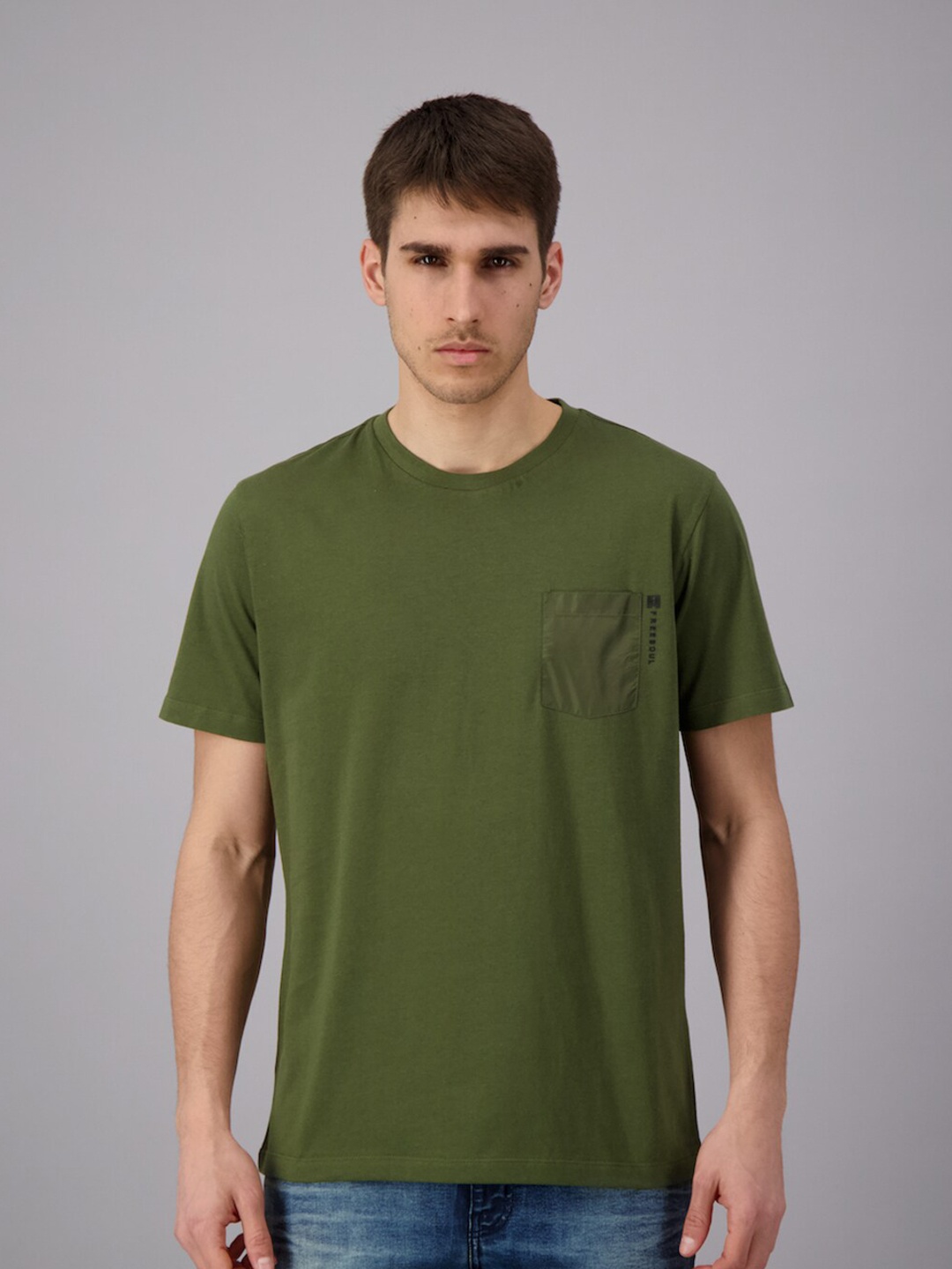 

FREESOUL Men Green T-shirt