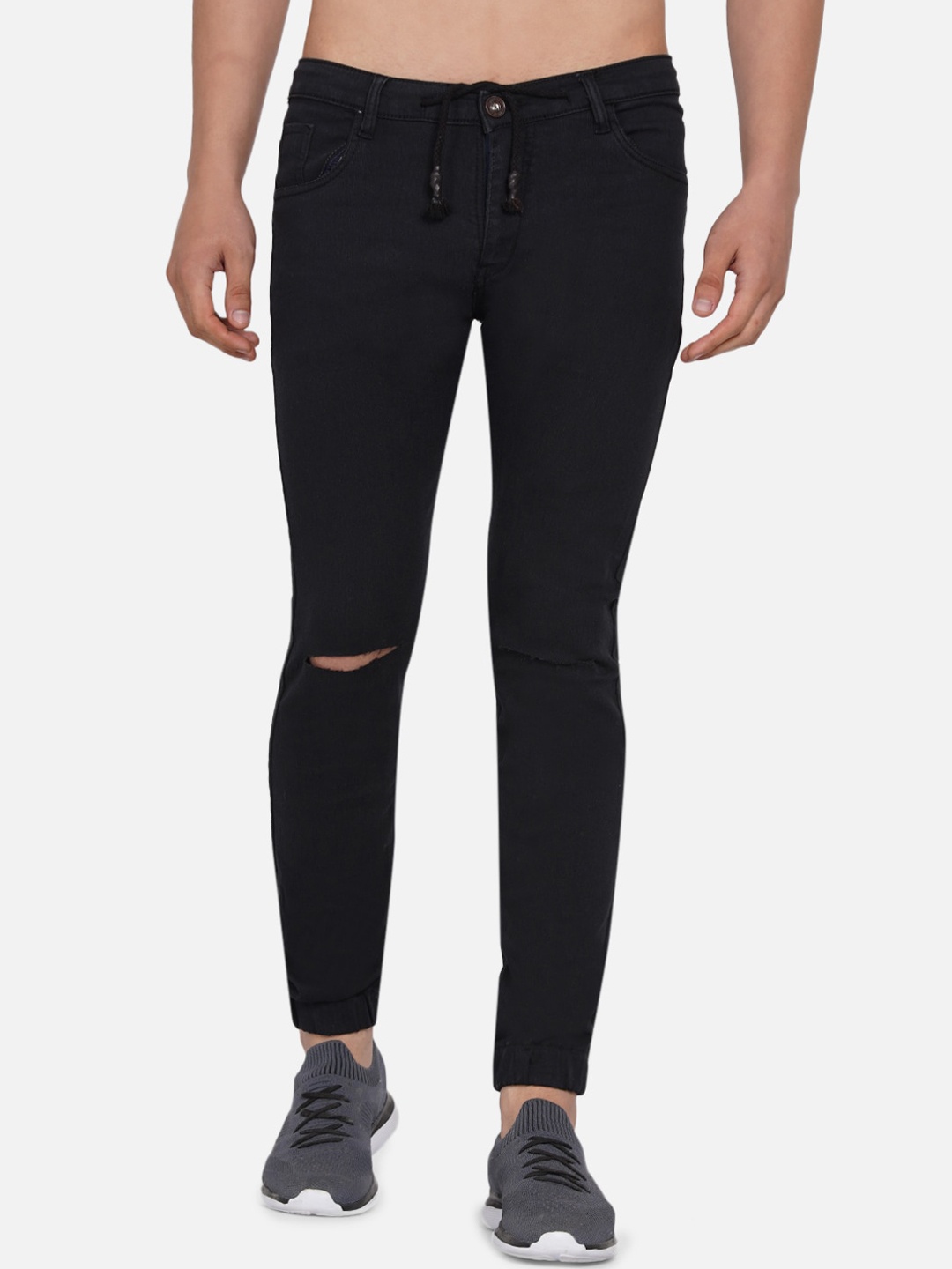 

Dais Men Black Skinny Fit Slash Knee Stretchable Jeans