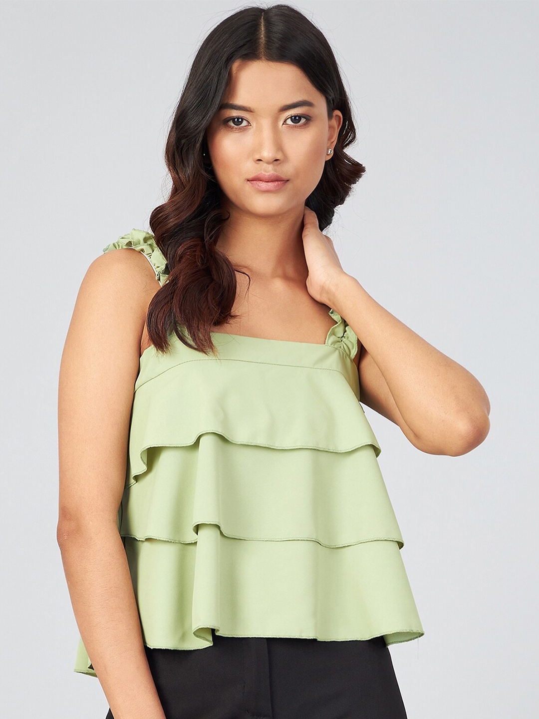 

CHIMPAAANZEE Green Tiered Top