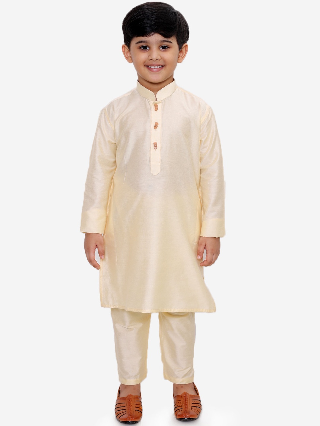 

JBN Creation Boys Cream-Coloured Kurta with Pyjamas