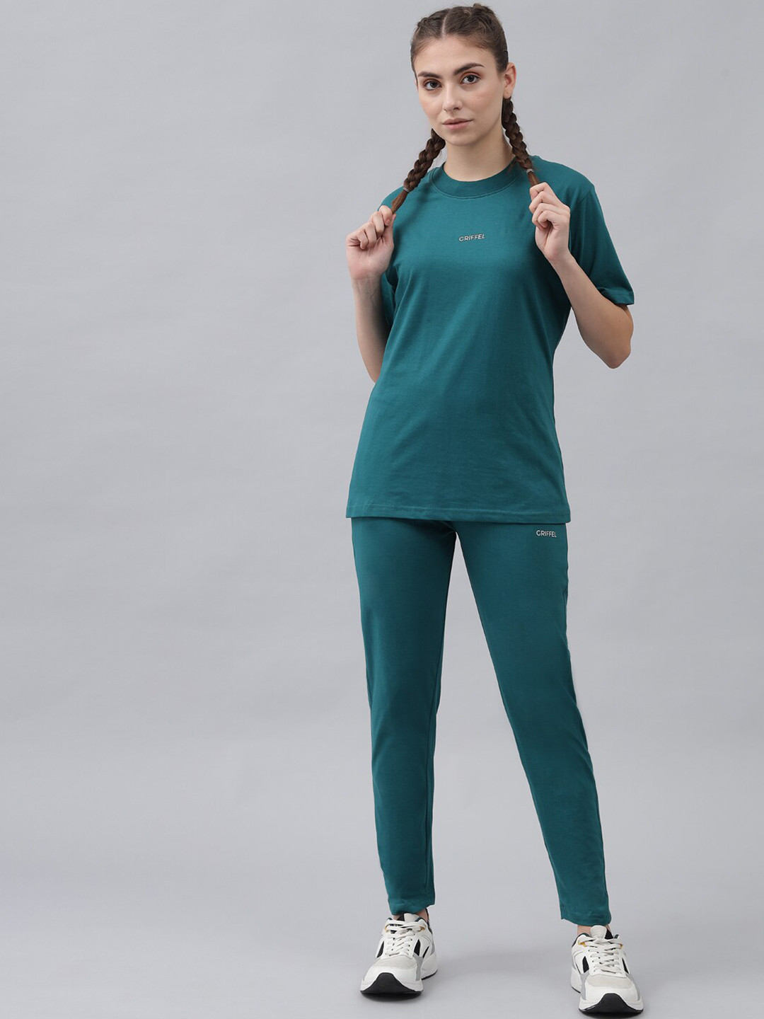 

GRIFFEL Women Green T-shirt with Pyjamas