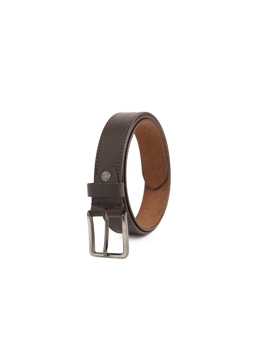 

CRUSSET Men Brown Leather Belt
