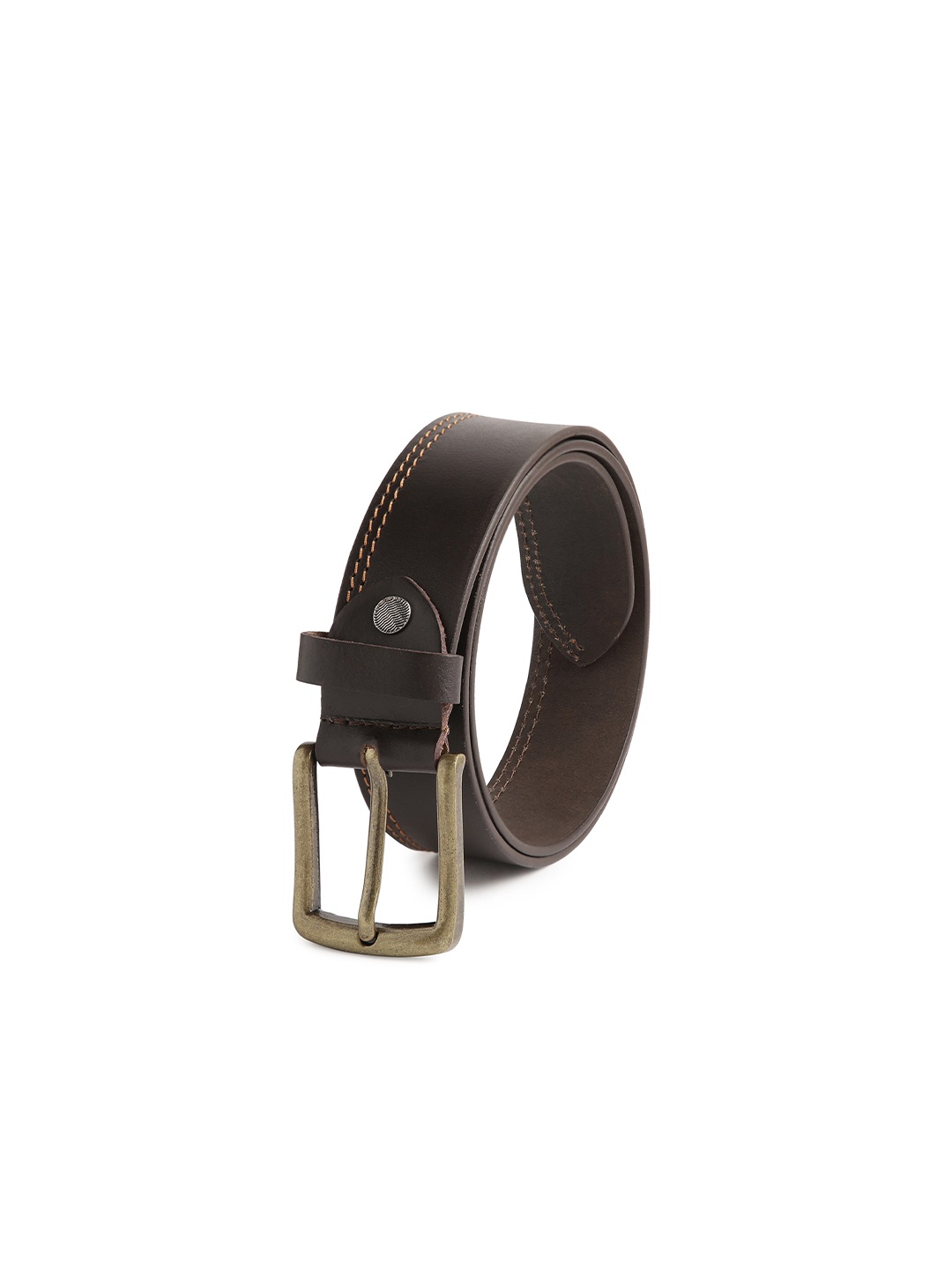 

CRUSSET Men Brown Leather Belt