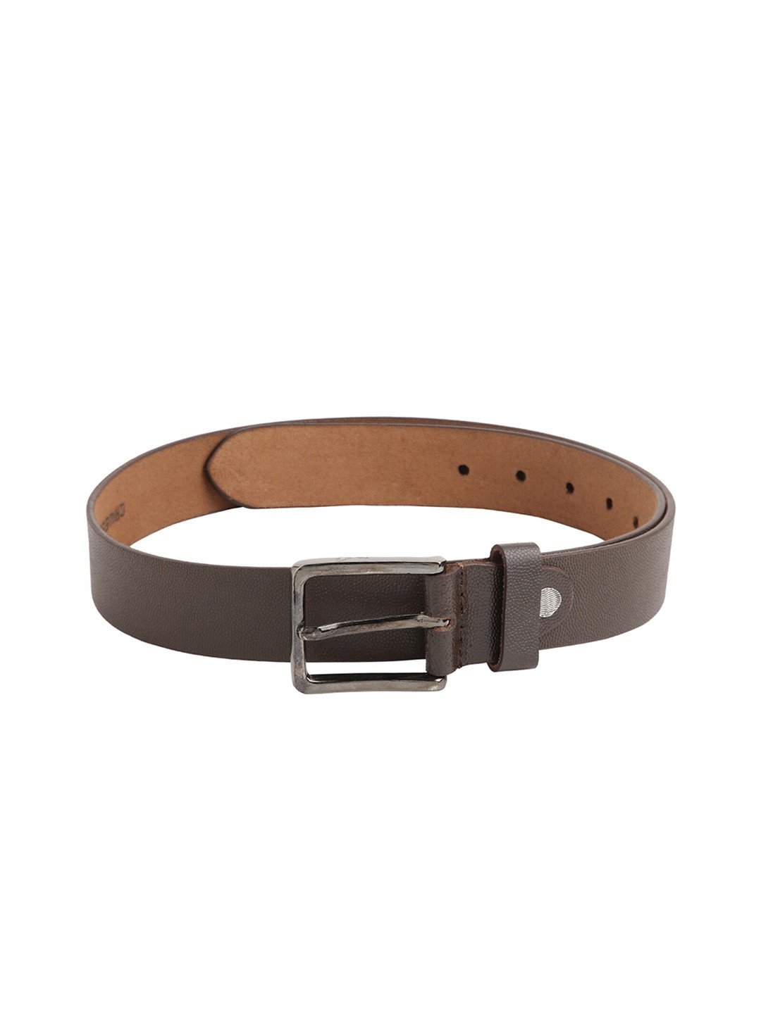 

CRUSSET Men Brown Leather Belt