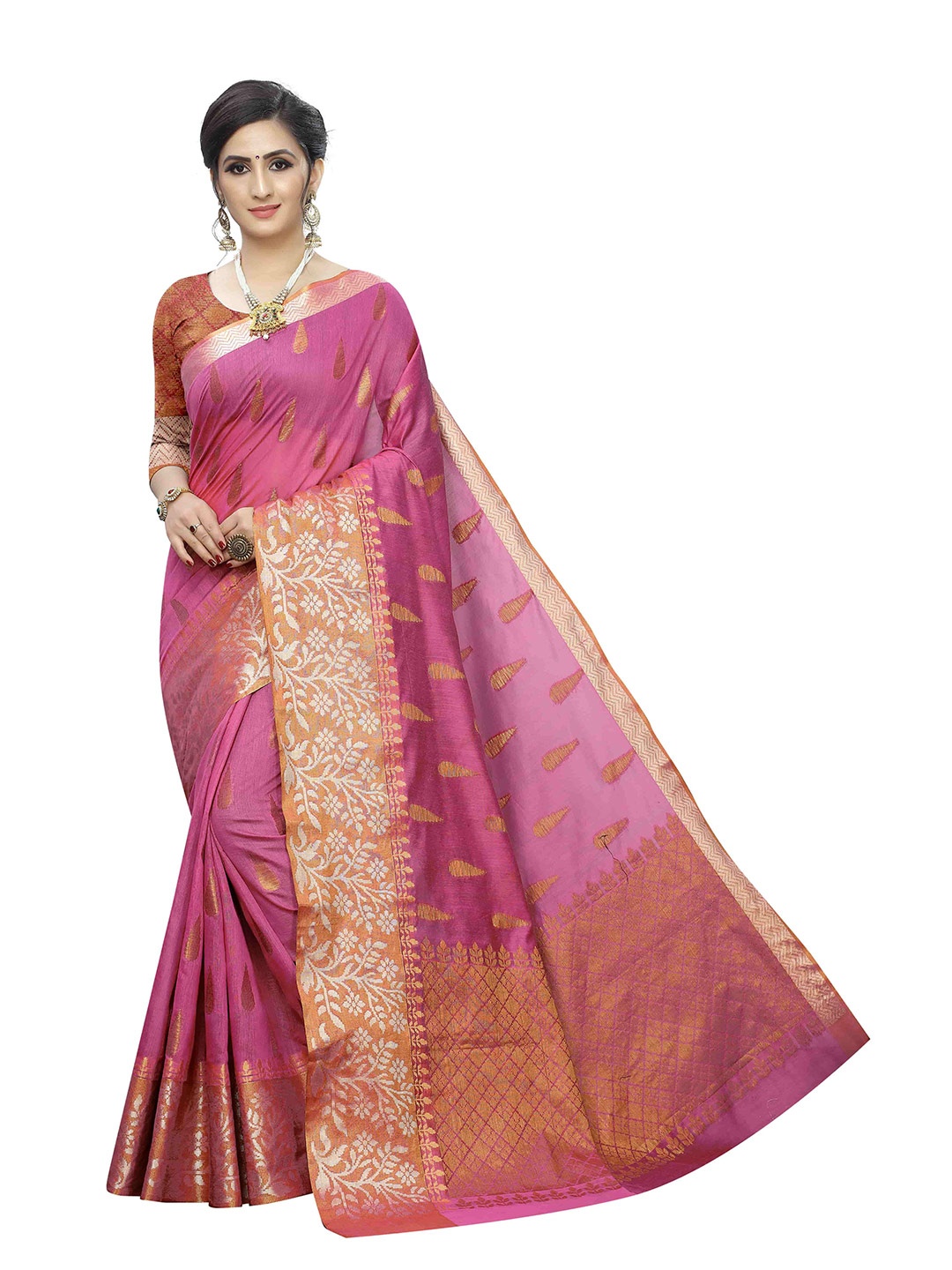 

Silk Land Women Pink Sarees
