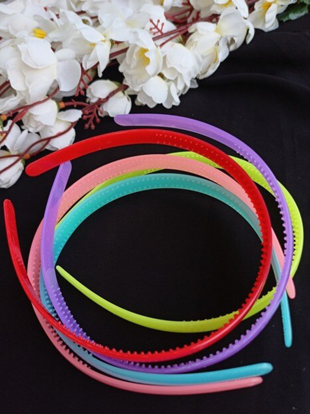 

ANNA CREATIONS Set of 12 Women Multicoloured Hairbands, Multi