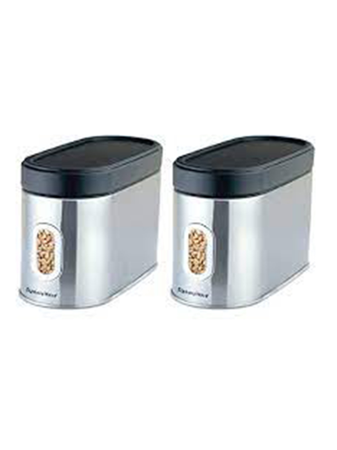 

SignoraWare Set Of 2 Steel-Colored Container Kitchen Storage