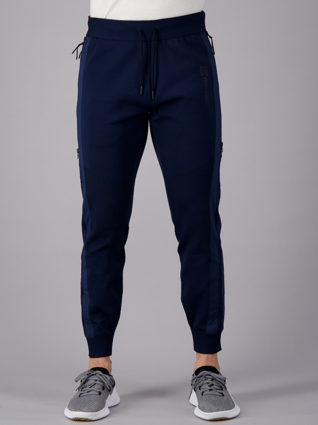 

FREESOUL Men Navy Blue Solid Joggers