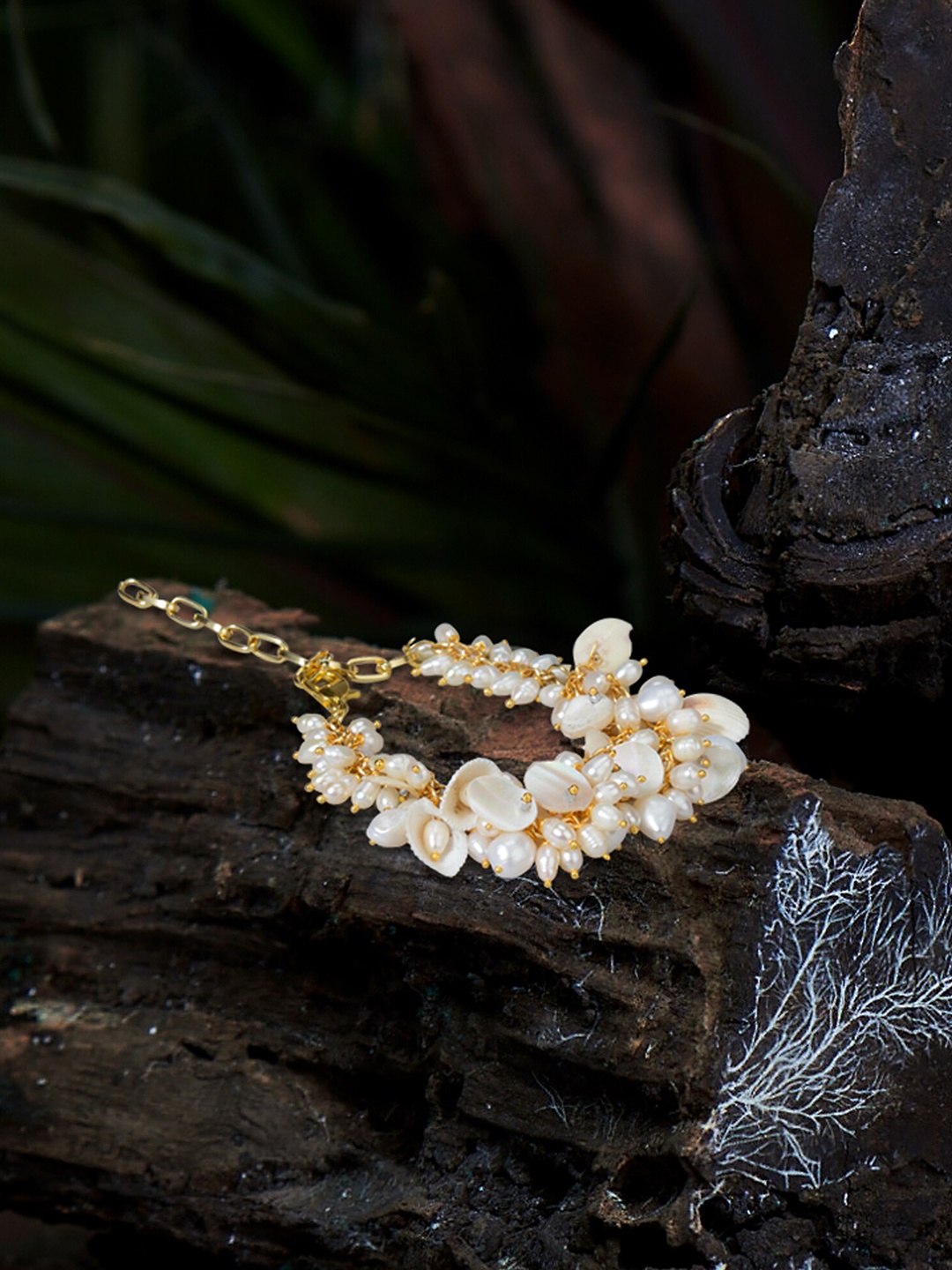 

D'oro Gold-Plated & White Charm Bracelet