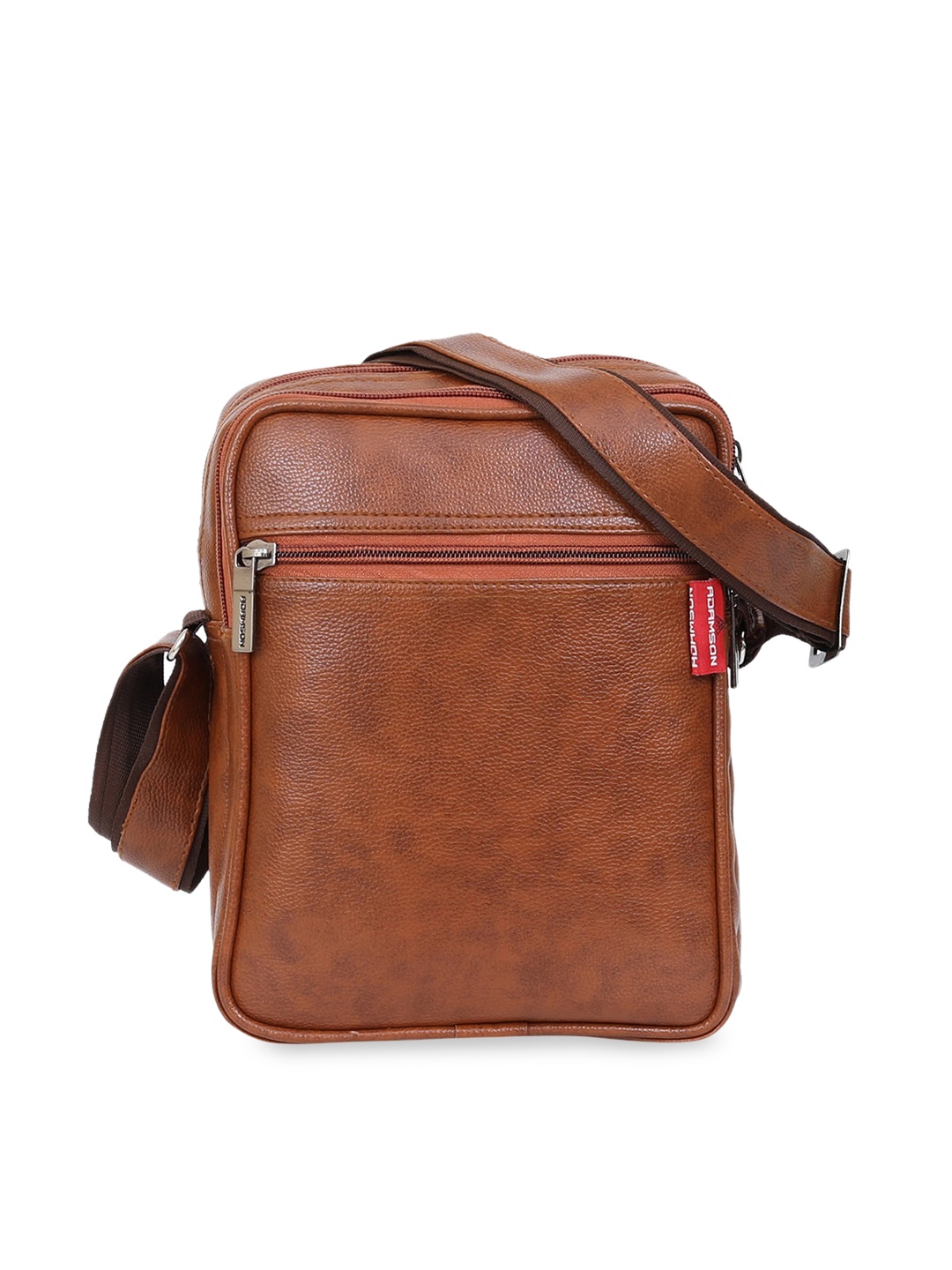 

ADAMSON Tan Structured Sling Bag