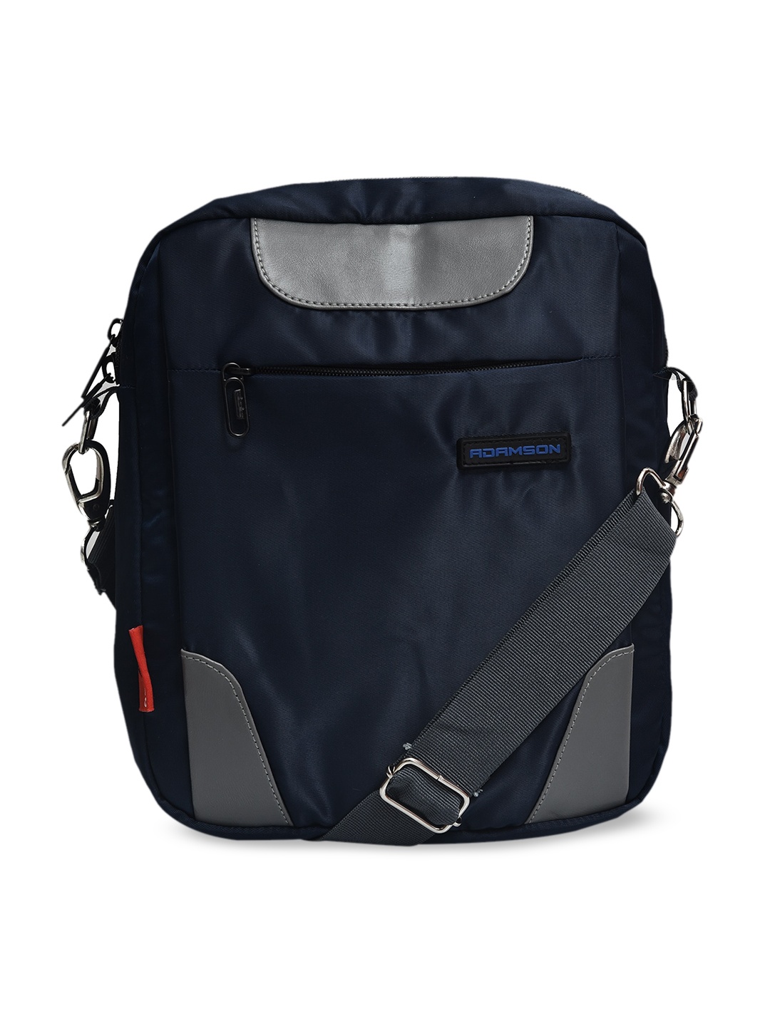 

ADAMSON Blue Colourblocked Structured Sling Bag