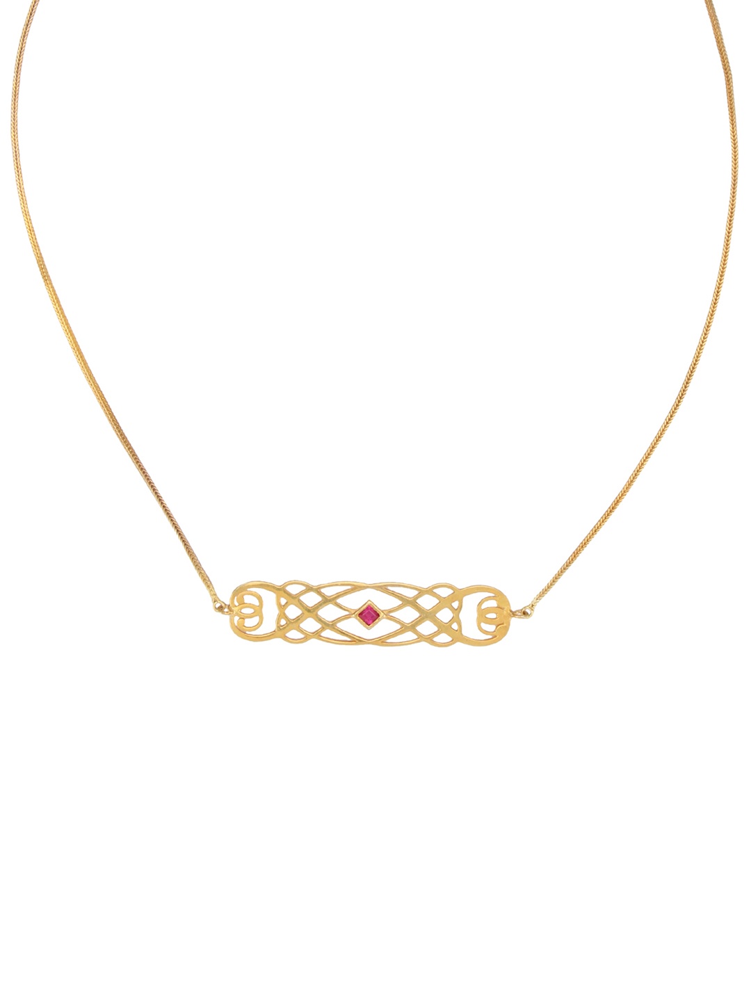 

ahilya Gold-Plated Sterling Silver Filigree Necklace