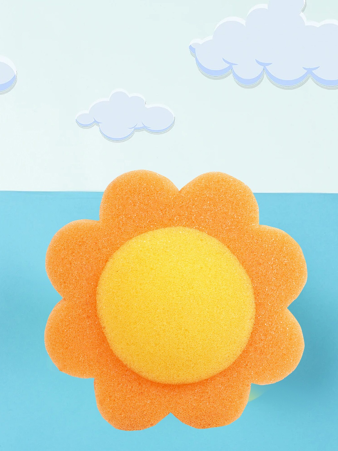 

Baby Moo Kids Orange Pack of 2 Sunflower Bath Sponges