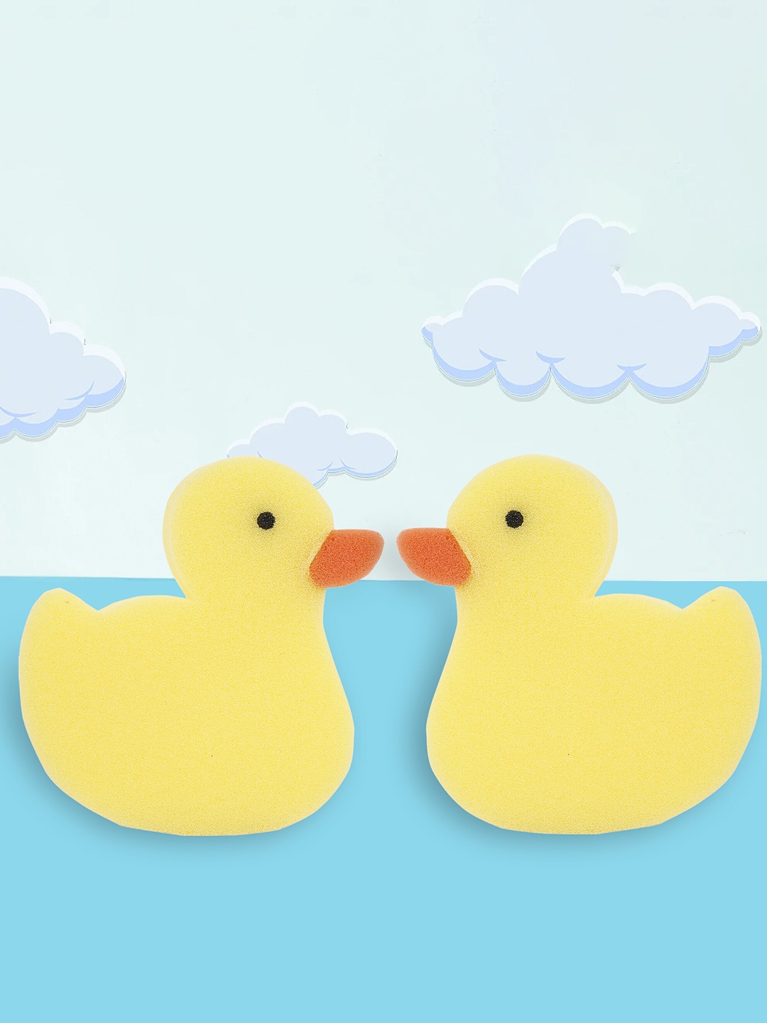 

Baby Moo Kids Set of 2 Yellow Duck Shaped Bath Sponge