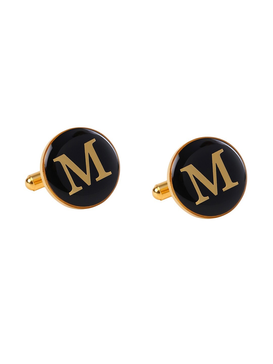 

Tossido Men Black & Yellow Cufflink