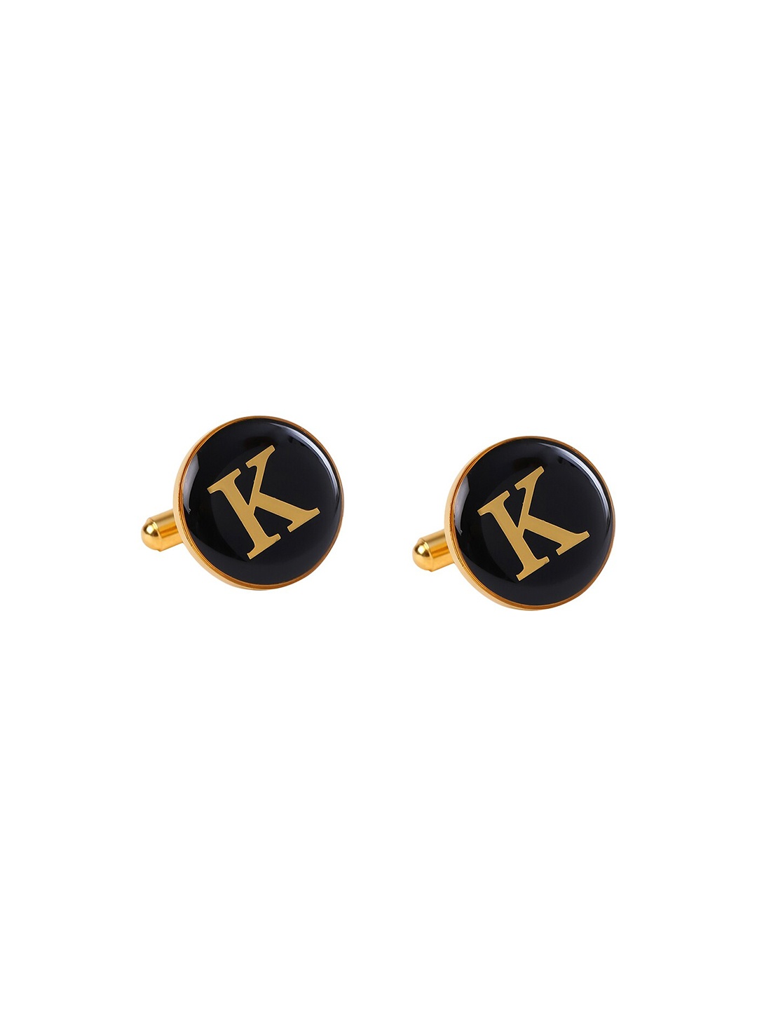 

Tossido Men Black & Gold-Toned Cufflink