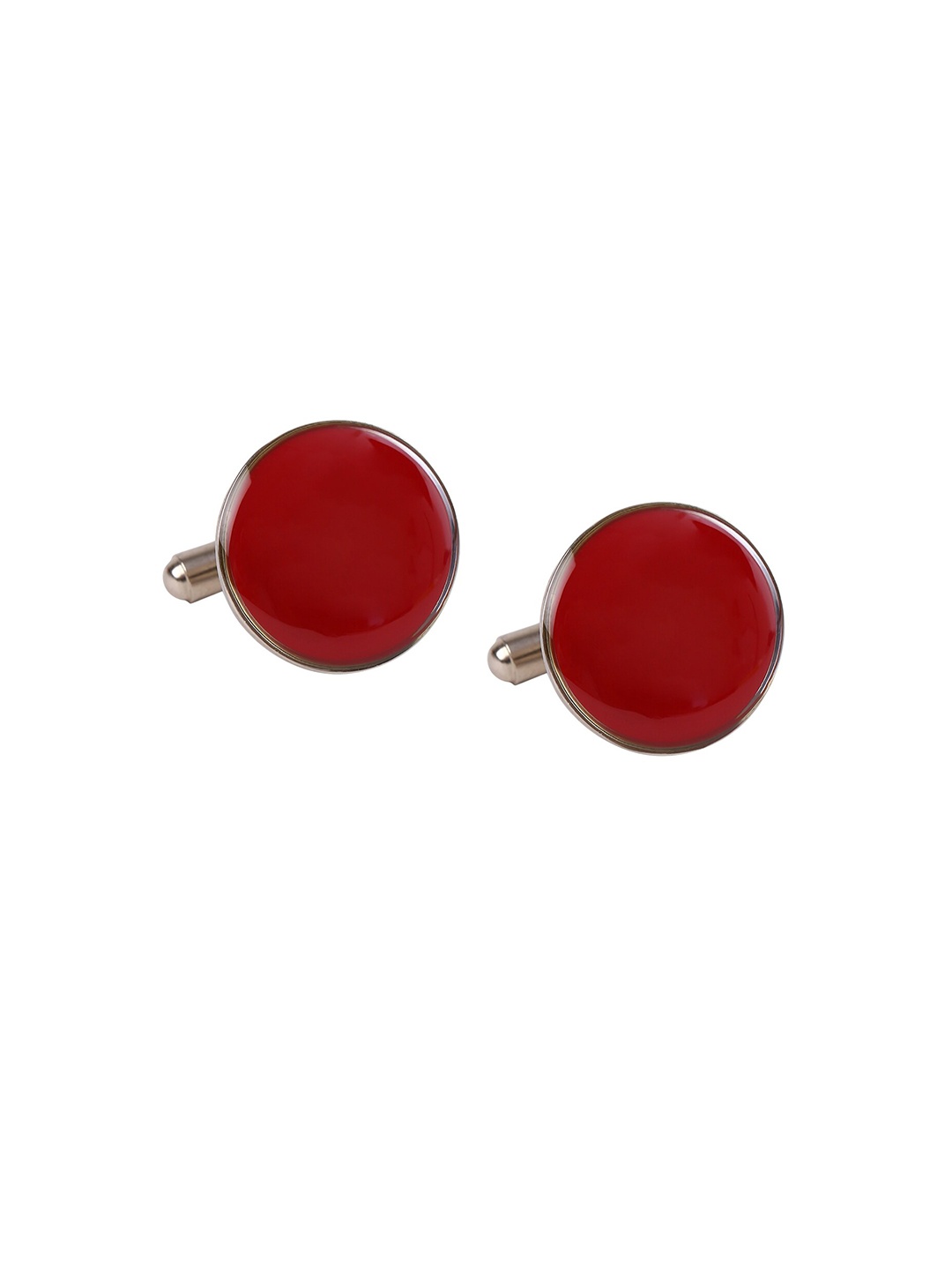 

Tossido Men Maroon & Gold-Toned Cufflink