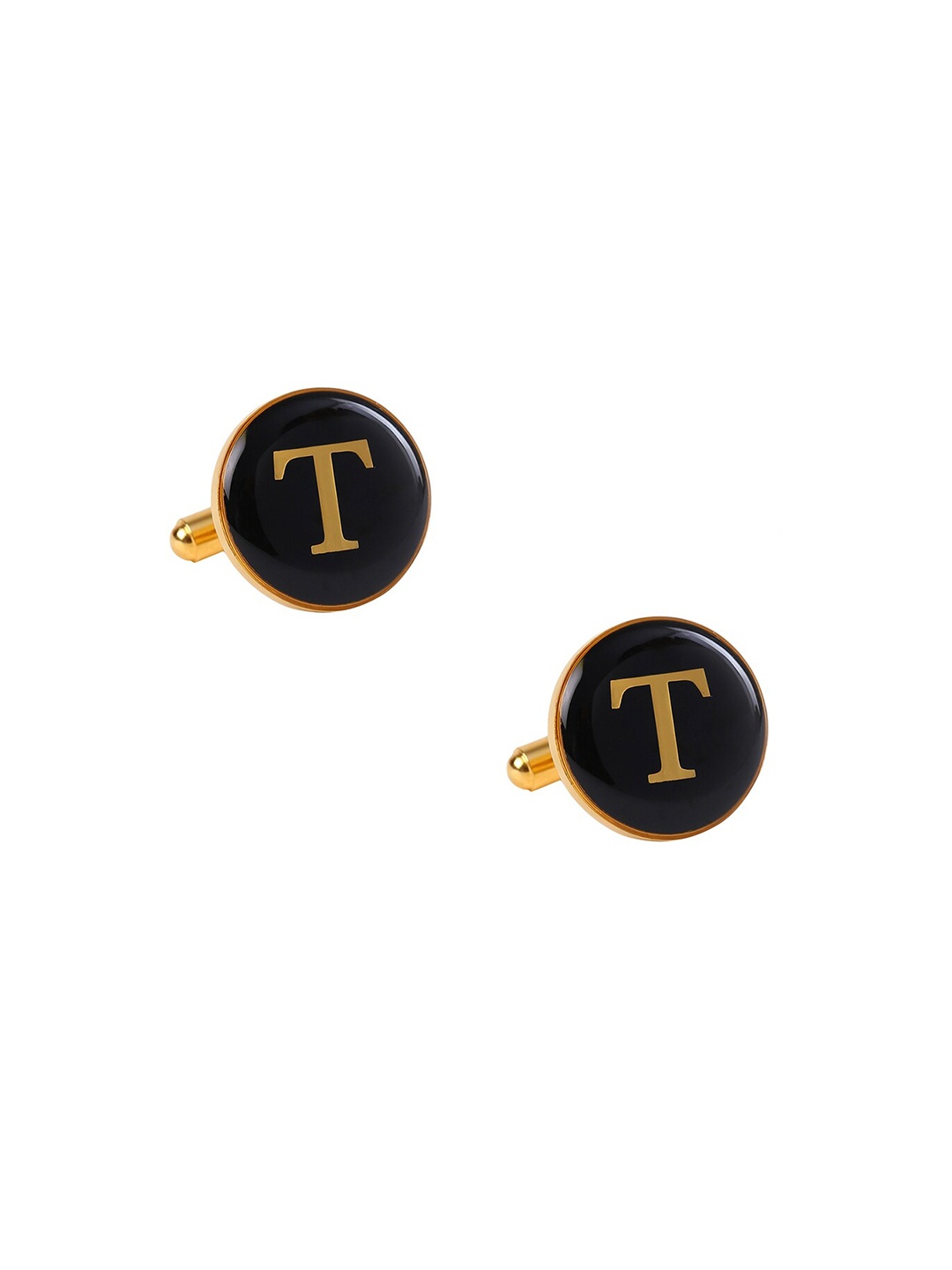 

Tossido Men Black & Yellow Cufflink