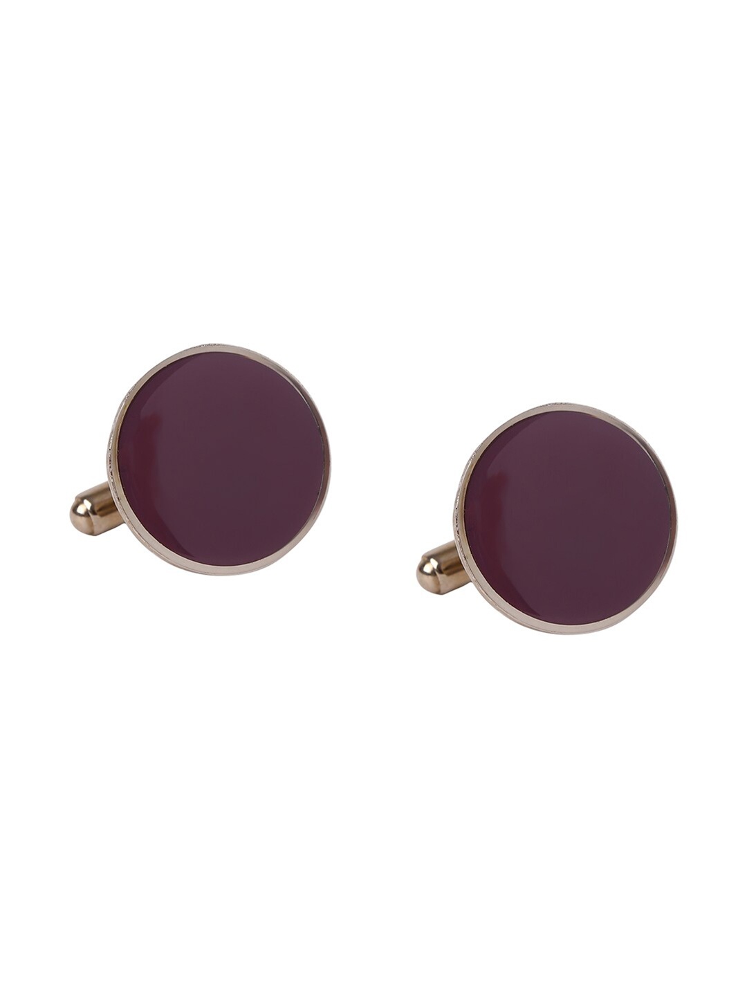 

Tossido Men Purple & Gold-Toned Cufflink