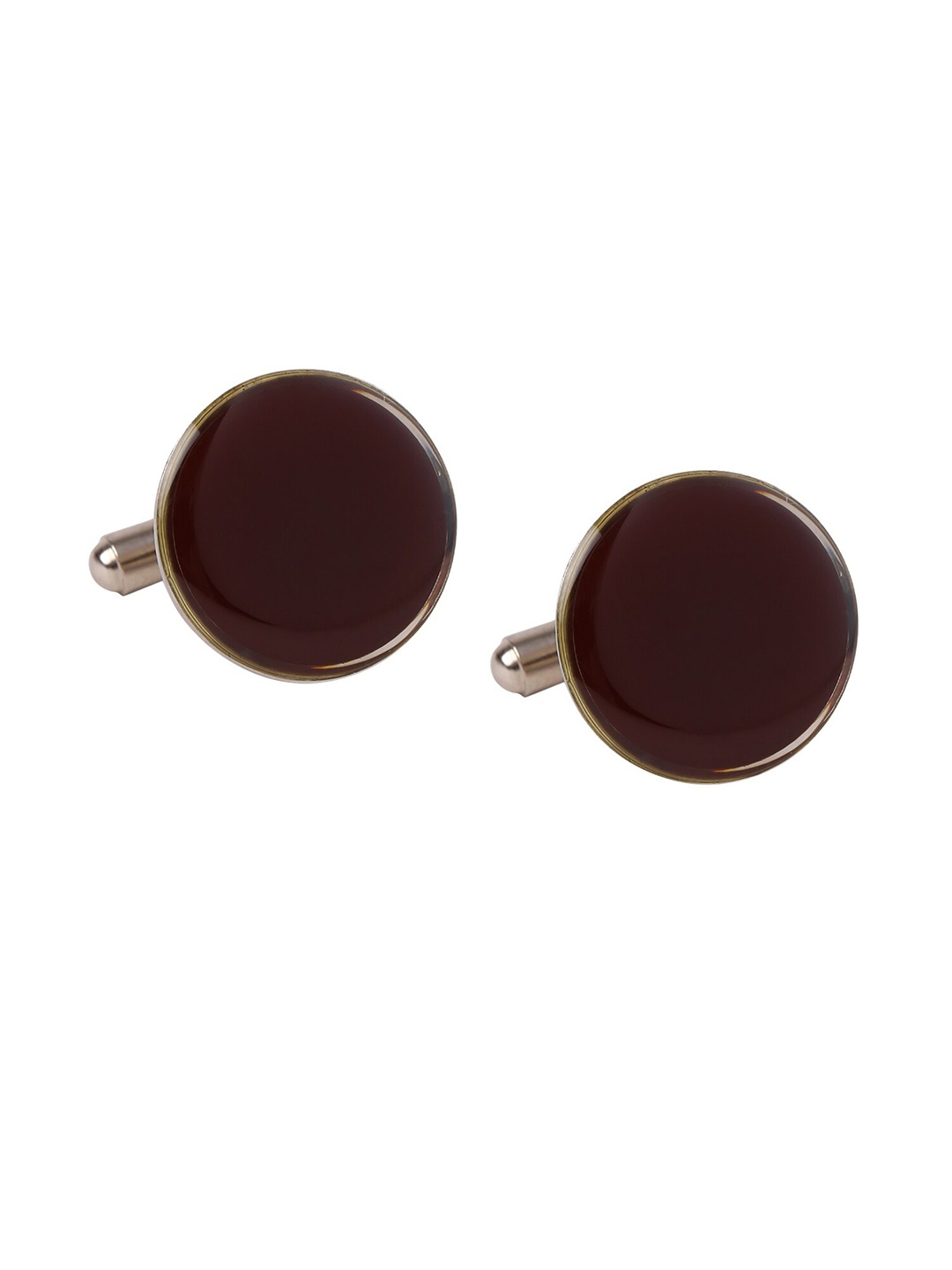 

Tossido Men Brown & Gold-Toned Cufflink