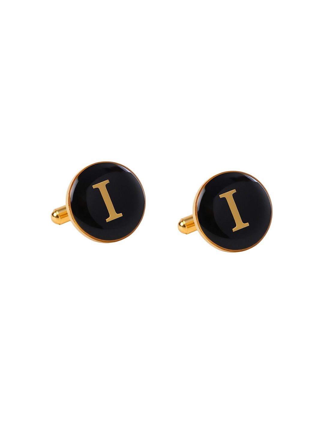 

Tossido Men Black & Gold-Toned Cufflink