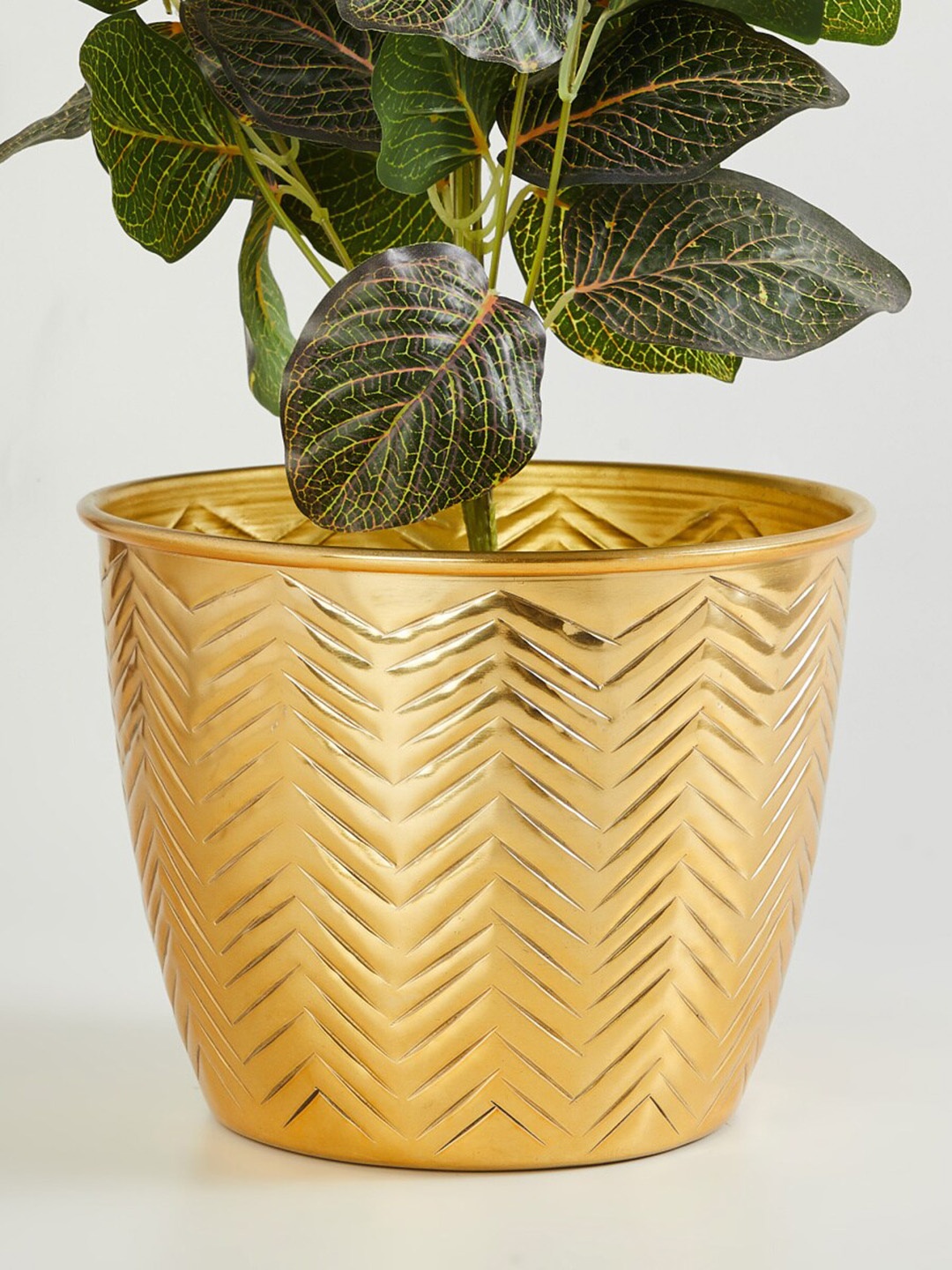 

Home Centre Gold Toned Corsica Eden Textured Aluminium Medium Planter